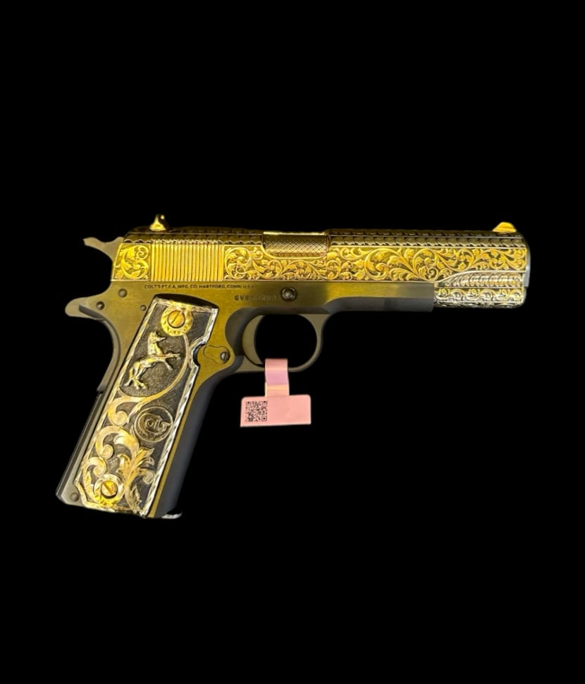 Colt 1911 Government 38 Super Scroll Inked