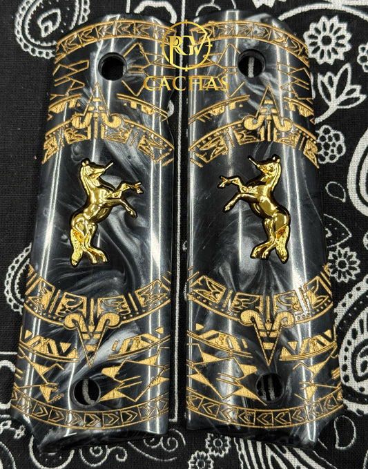 1911 Full Size Horse Aztec Grips