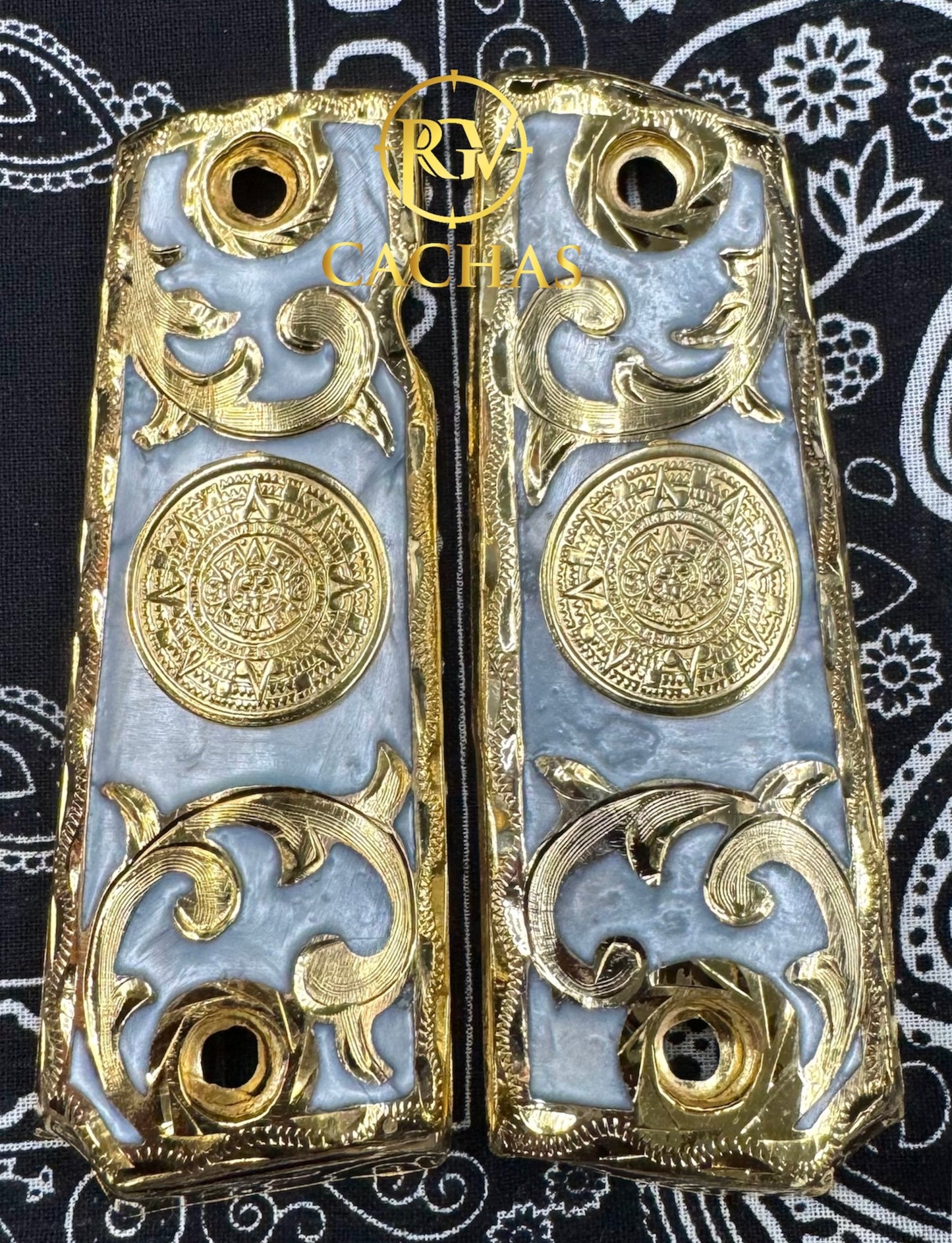 1911 Full Size Calendario Azteca Grips