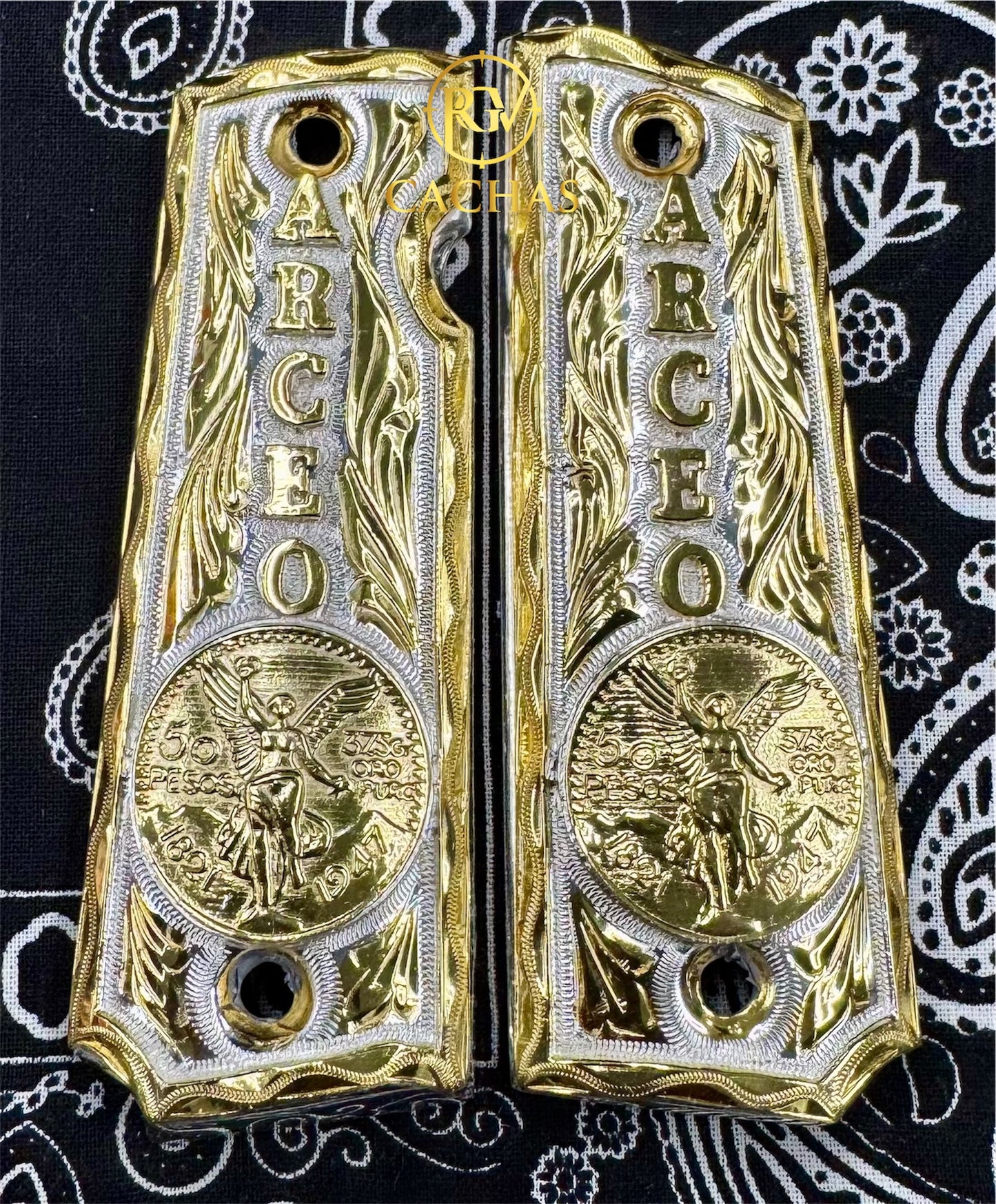 1911 Full Size Custom Name Centenario Grips