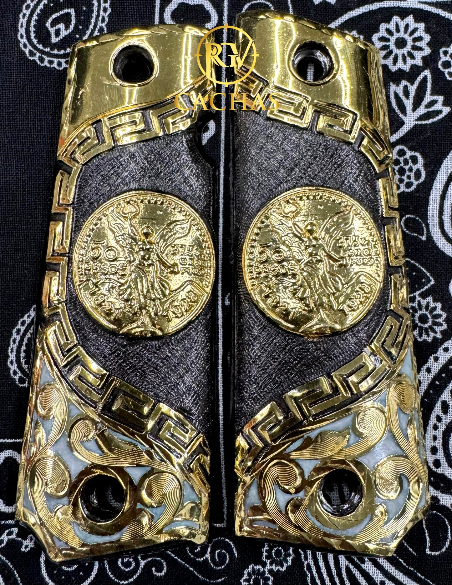 1911 Full size Centenario Greek Border Grips