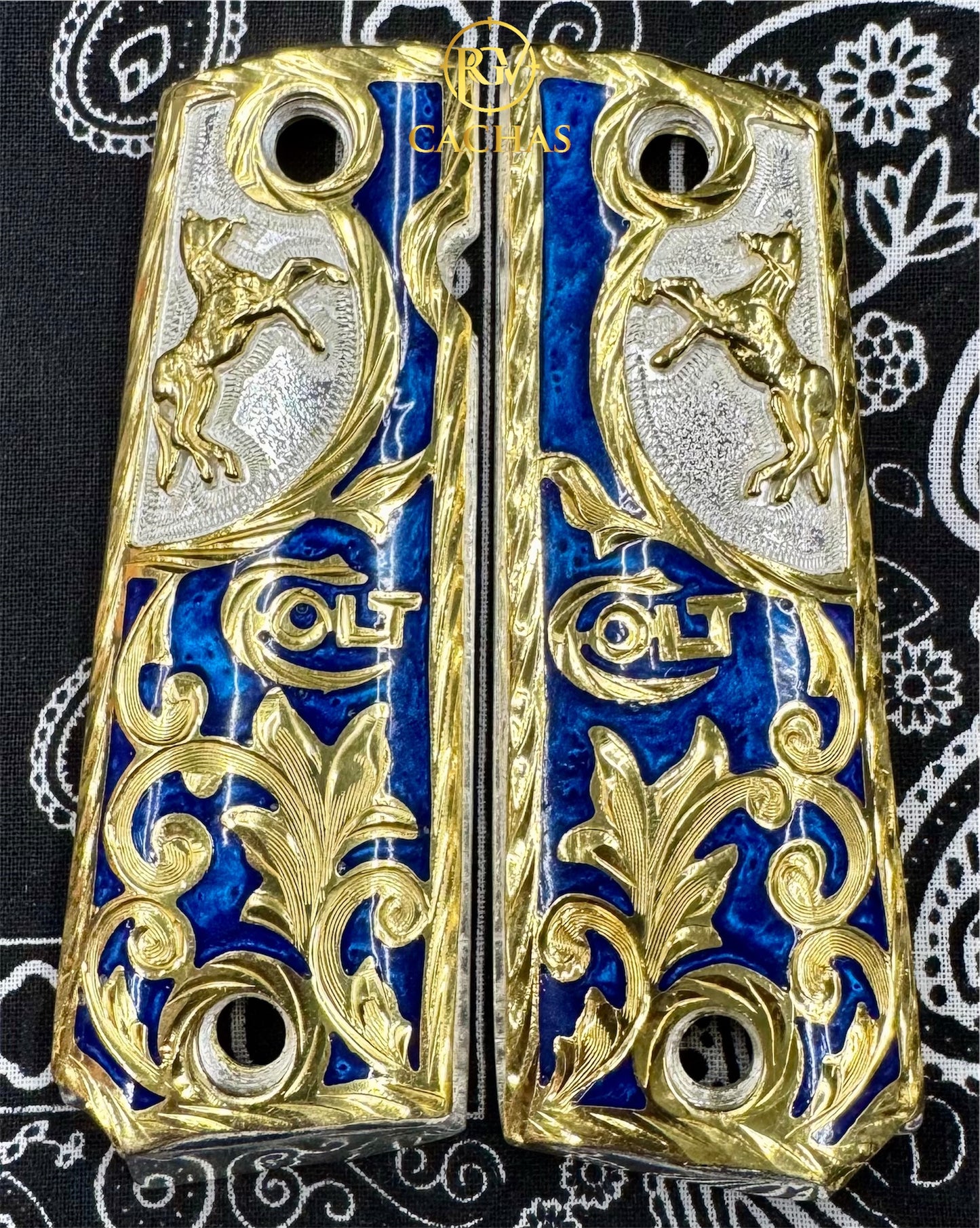 1911 Full Size Colt Horse Scroll Grips