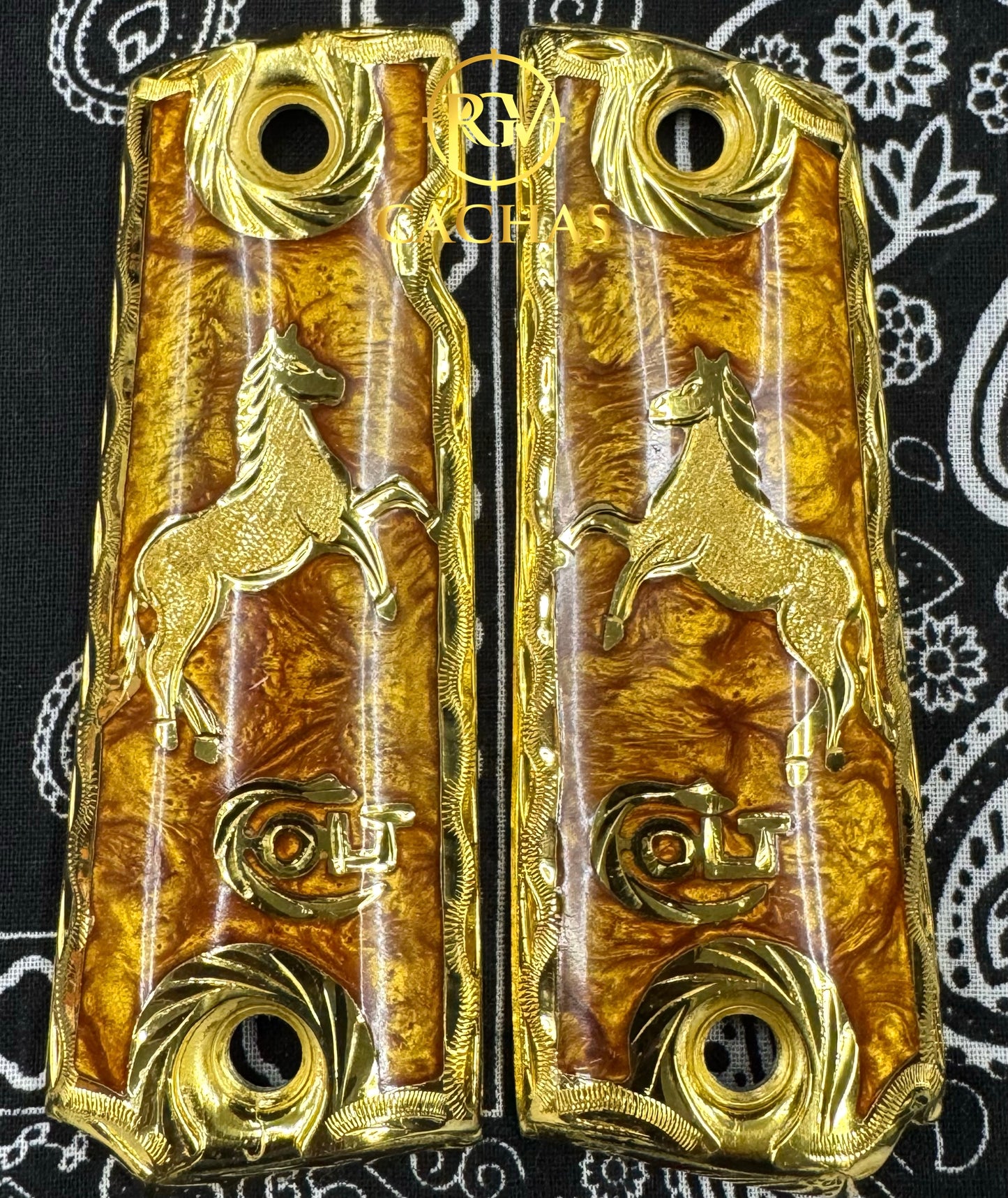 1911 Full Size Horse Colt Logo Grips