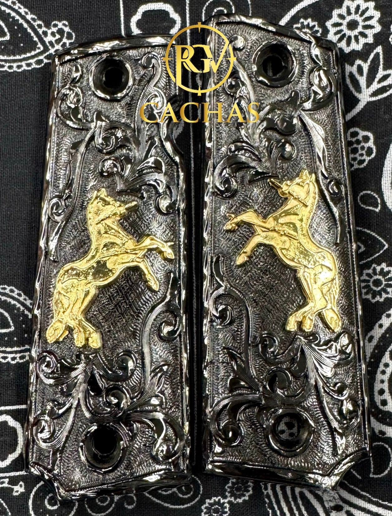 1911 Full Size Colt Horse Scroll Grips