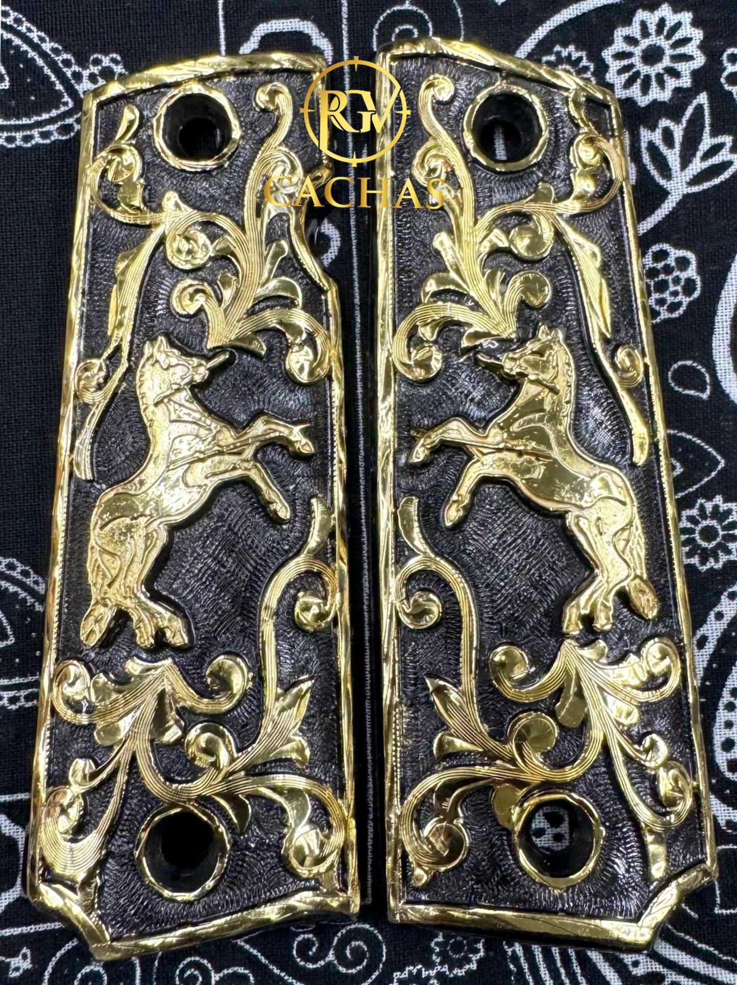 1911 Full Size Colt Horse Scroll Grips