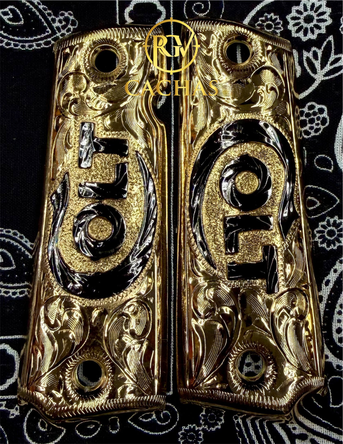 1911 Full Size Colt Logo Scroll Grips