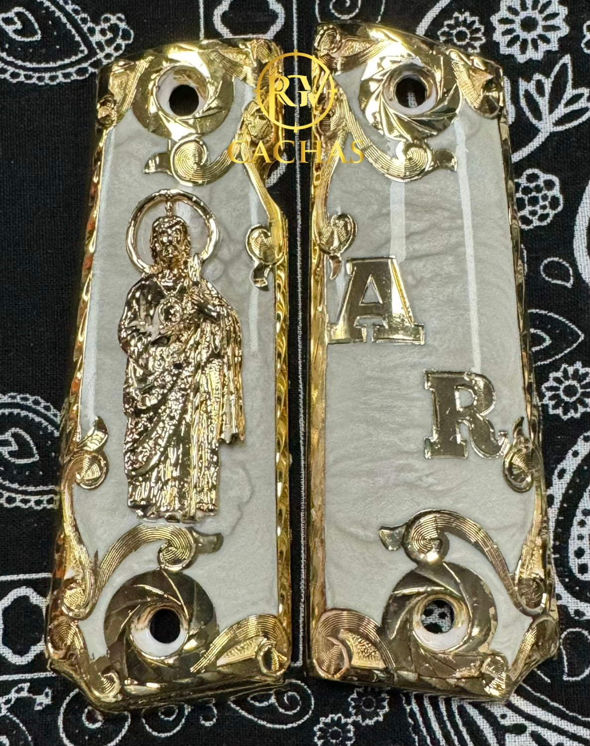 1911 Full Size Custom A R San Judas Grips