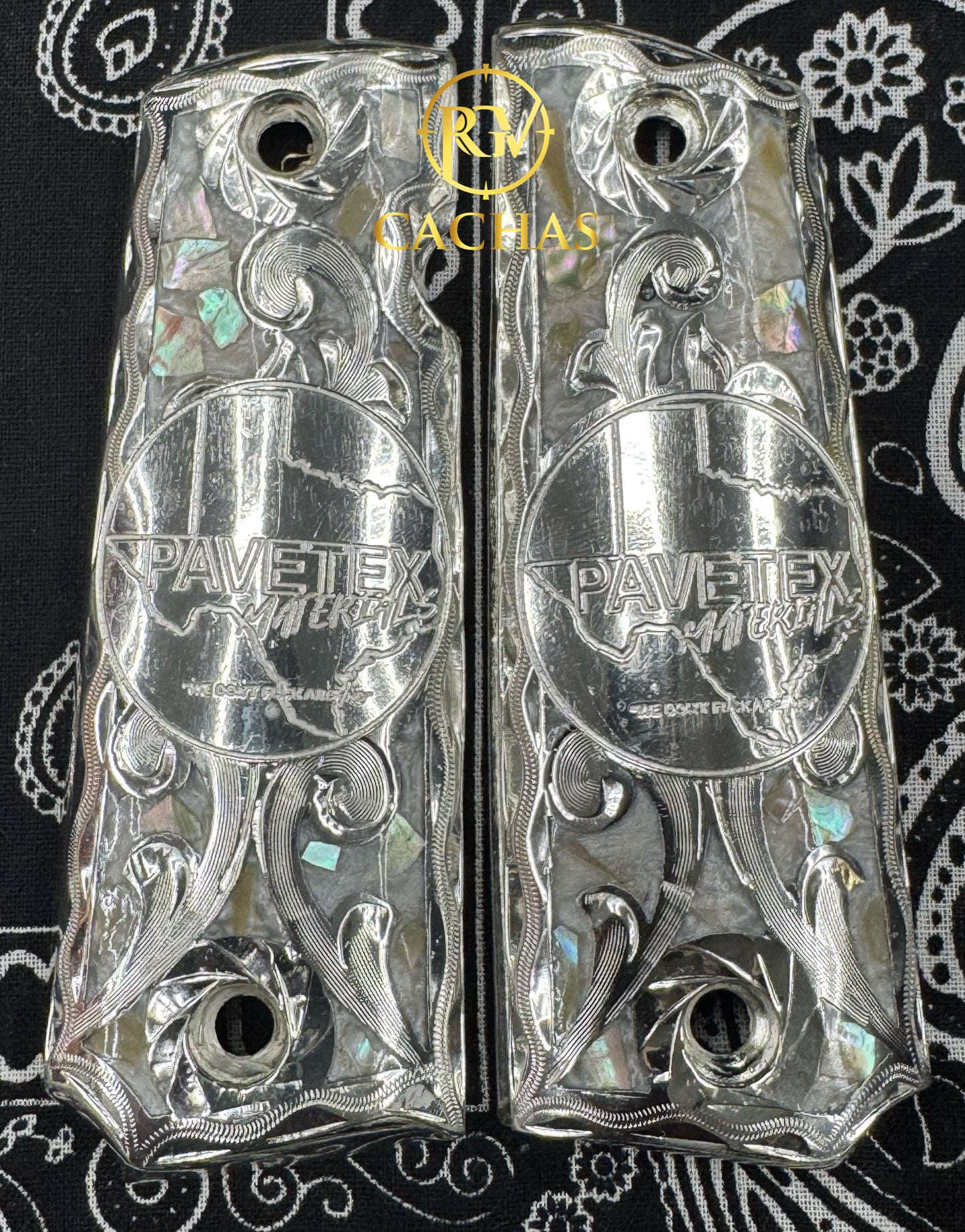 1911 Full Size Custom Logo Nacar Grips