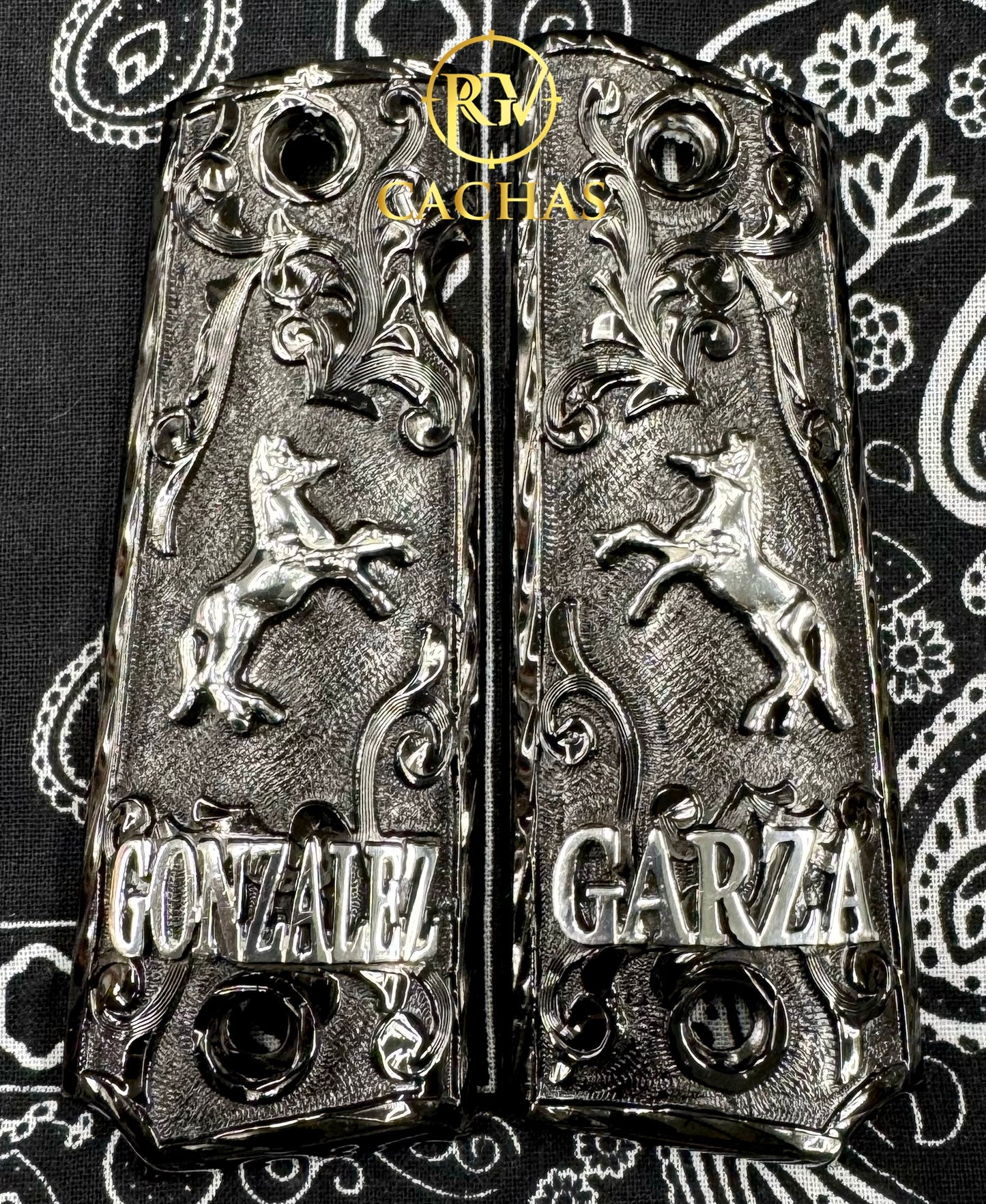 1911 Full Size Custom Name Colt Horse Grips
