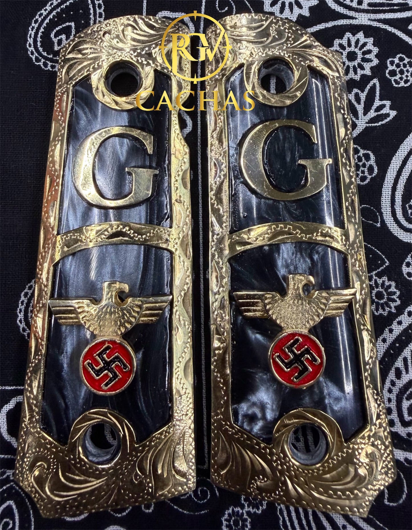 1911 Full Size Custom Initial Nazi Grips