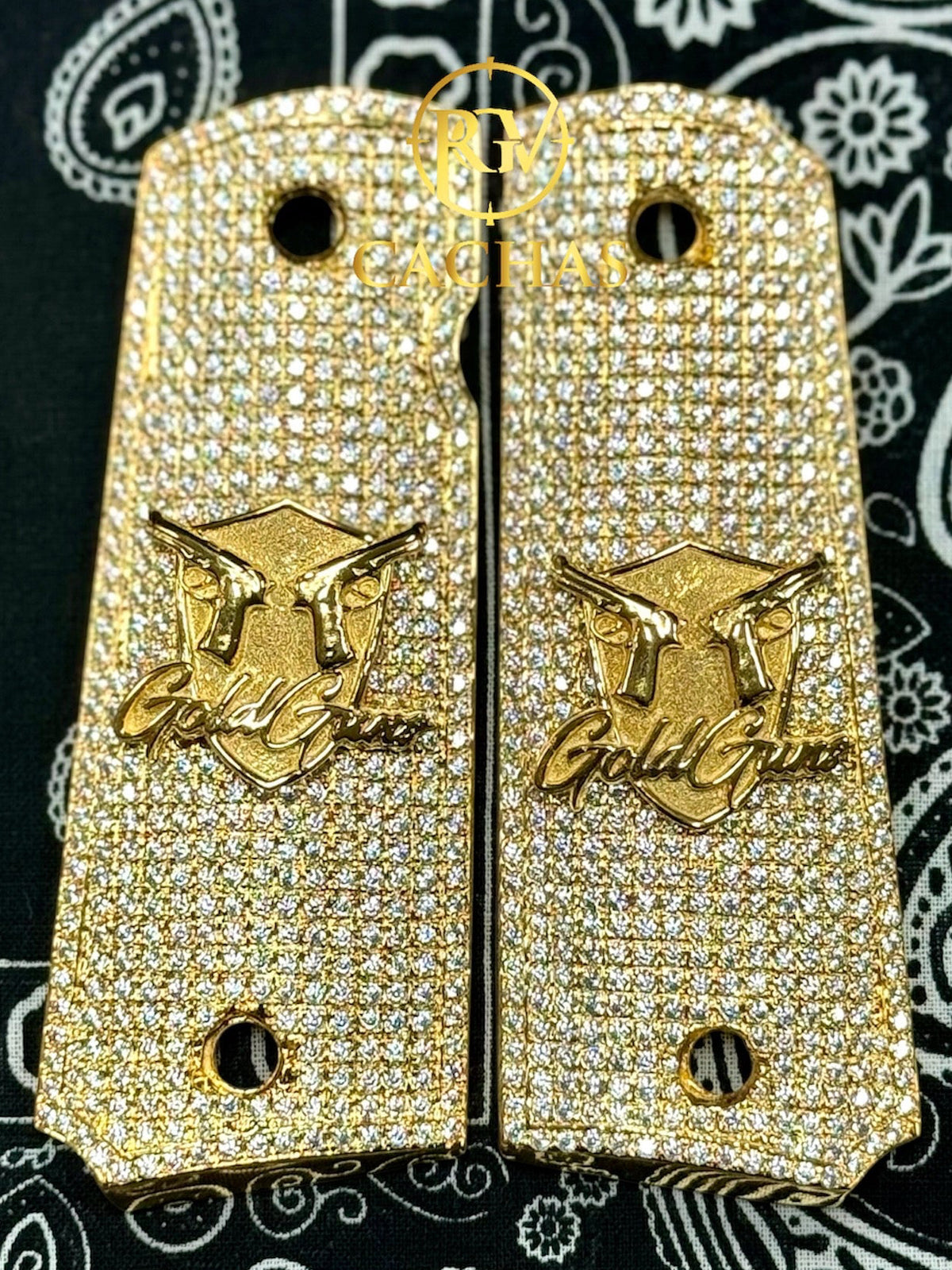 1911 Full Size Custom Logo Moissanite Grips