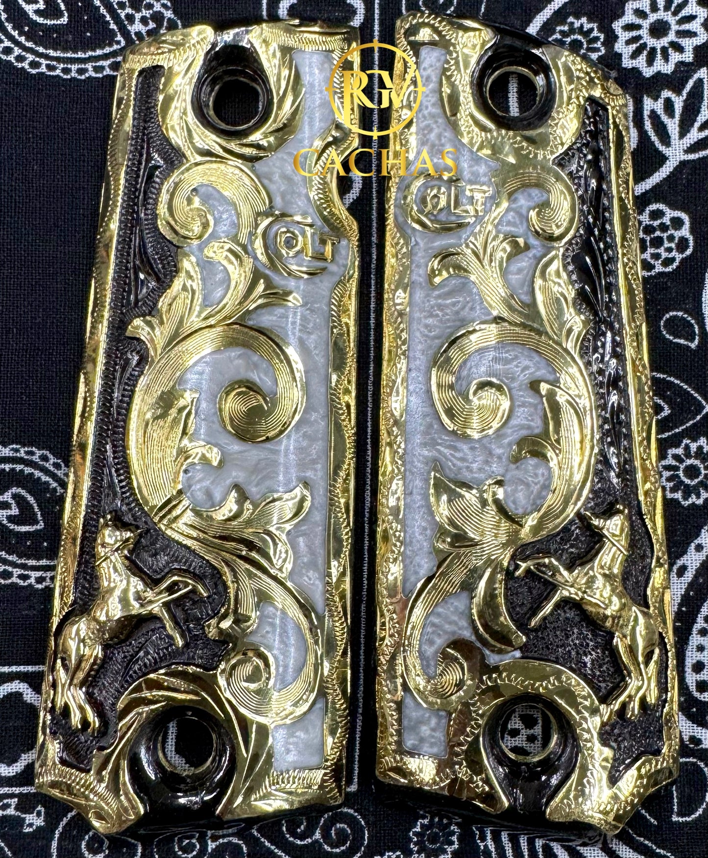 1911 Full Size Colt Logo Horse Grips