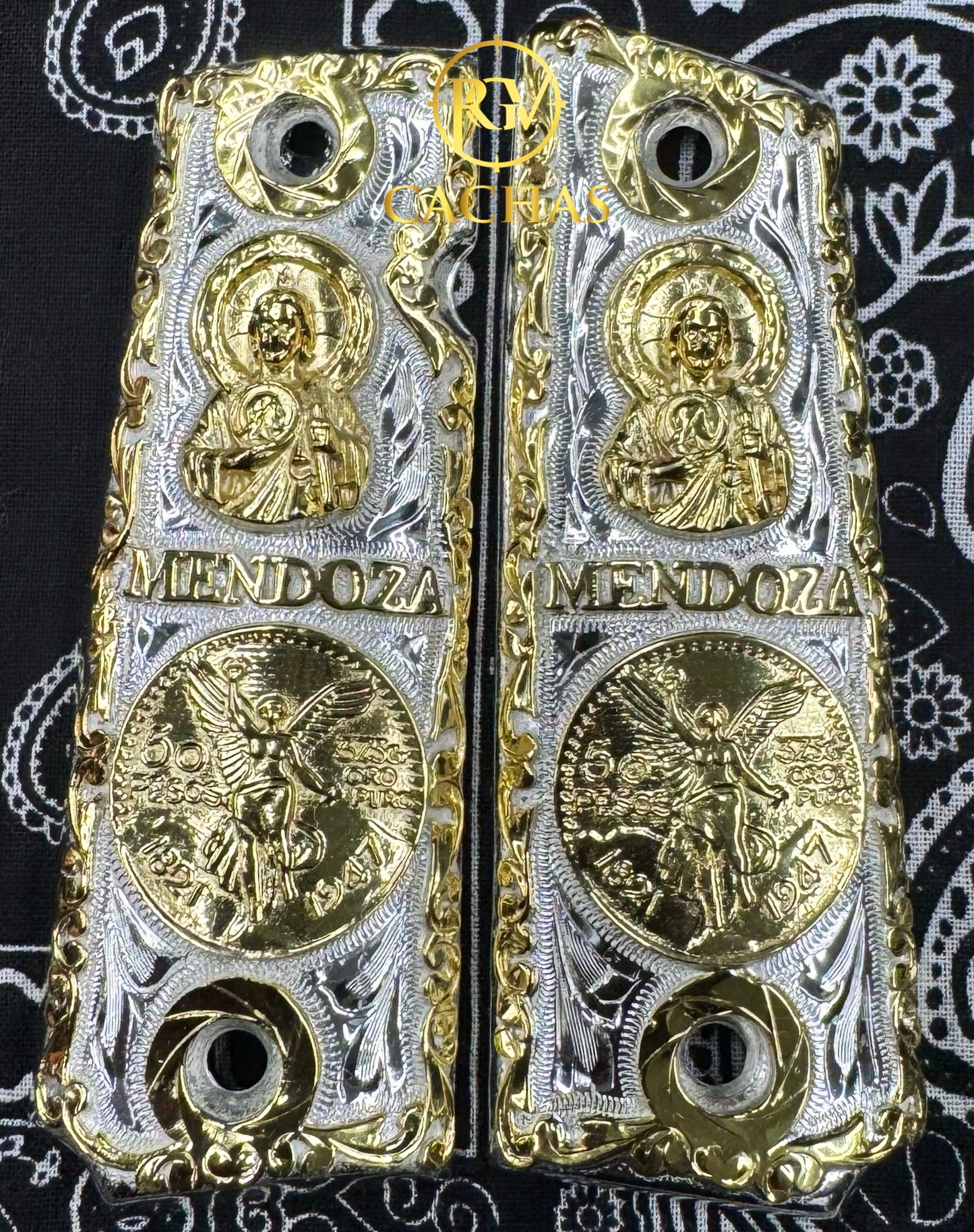 1911 Full Size Custom Name San Judas Centenario Grips