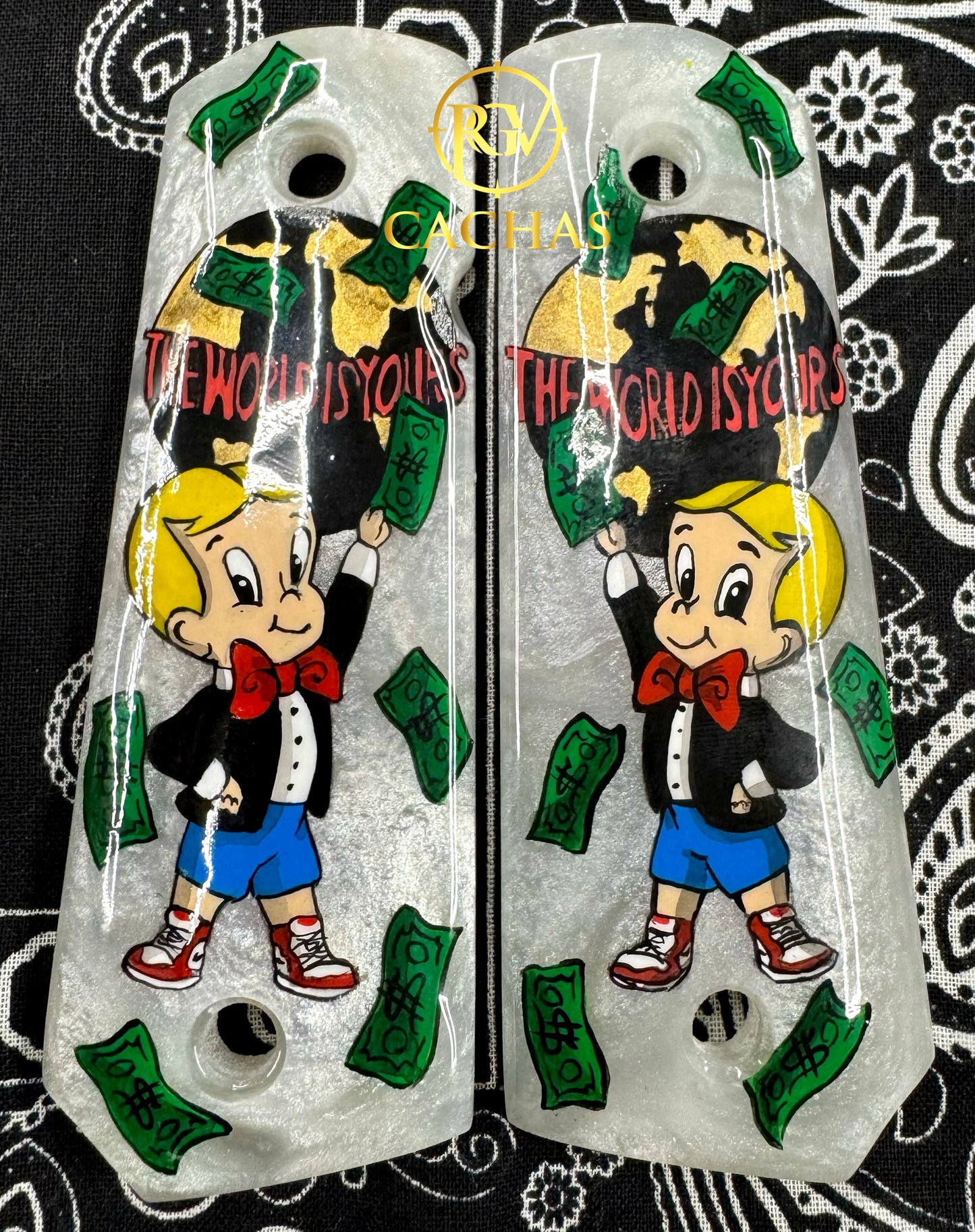 1911 Full Size Richie Rich The World Is Yours Grips