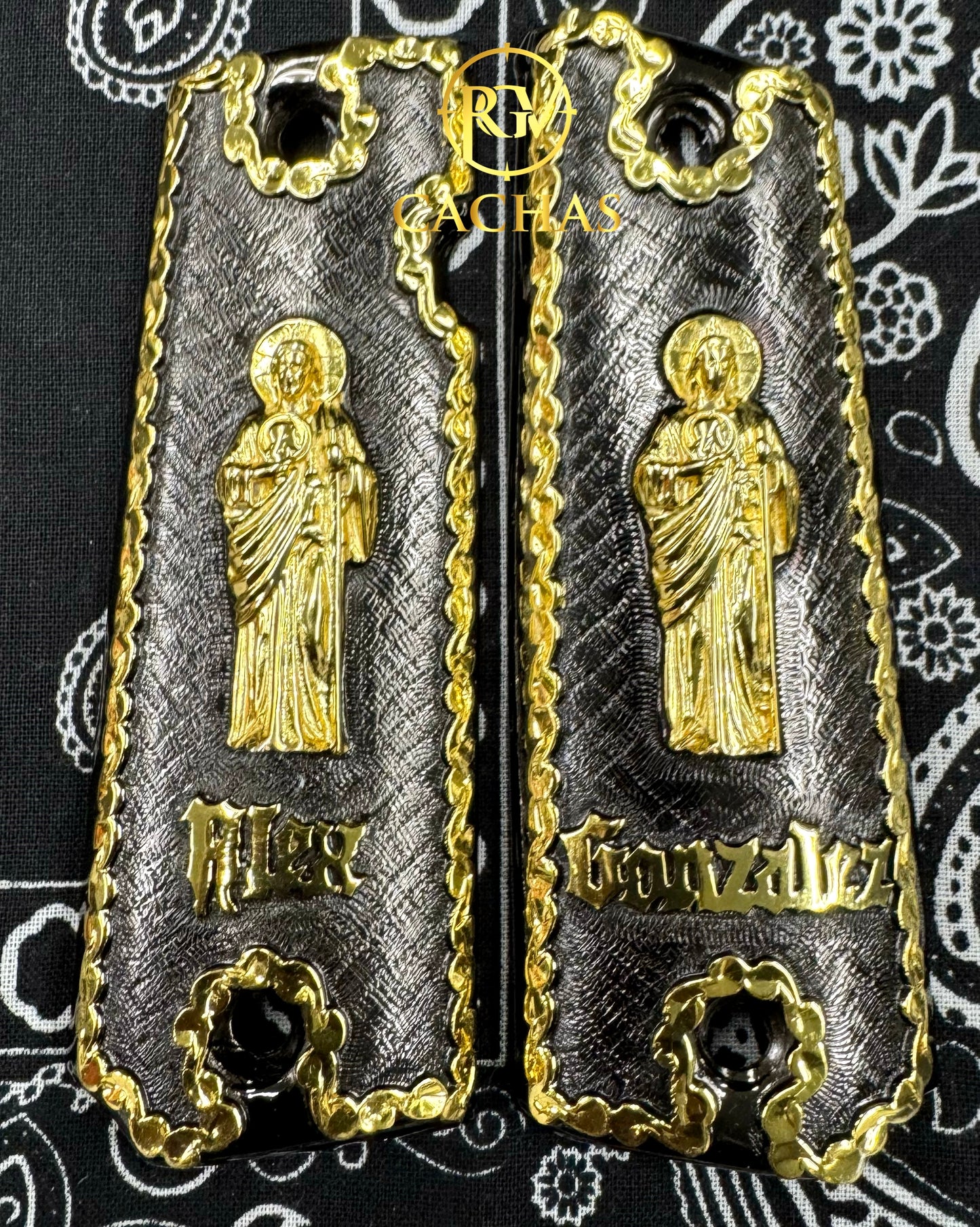 1911 Full Size San Judas Custom Name Grips