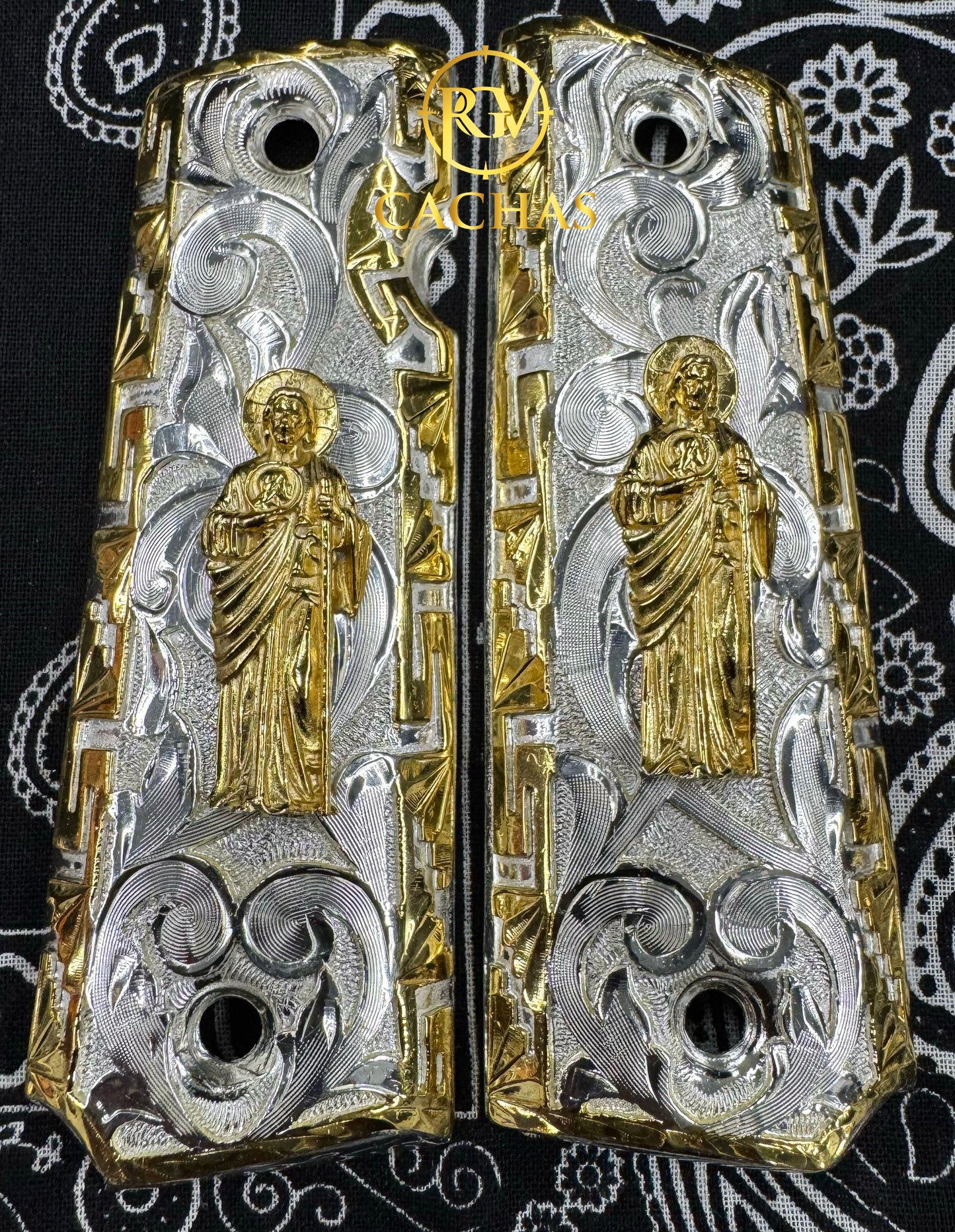 1911 Full Size San Judas Scroll Grips