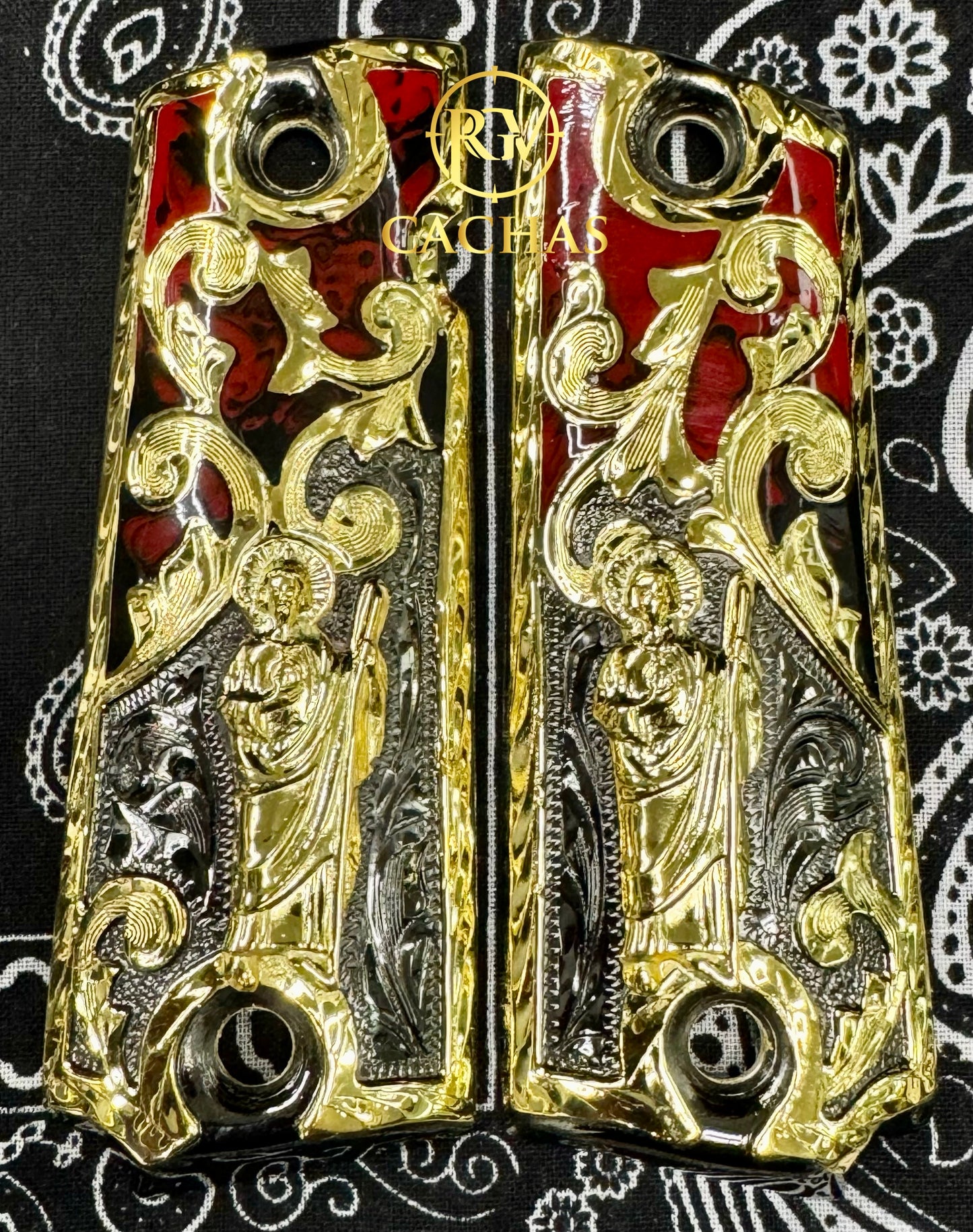 1911 Full Size San Judas Scroll Grips