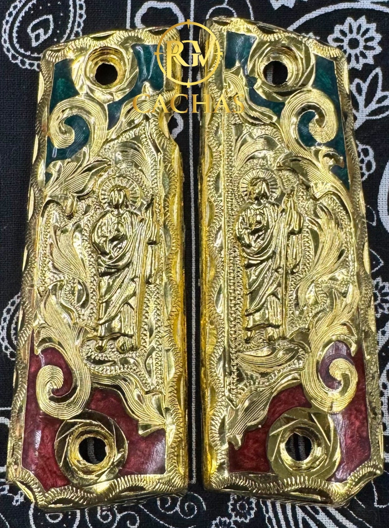1911 Full Size San Judas Scroll Grips