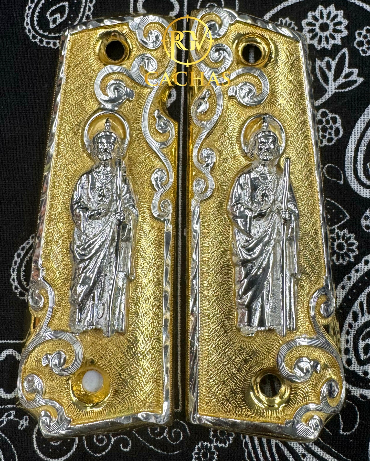 1911 Full Size San Judas Scroll Grips