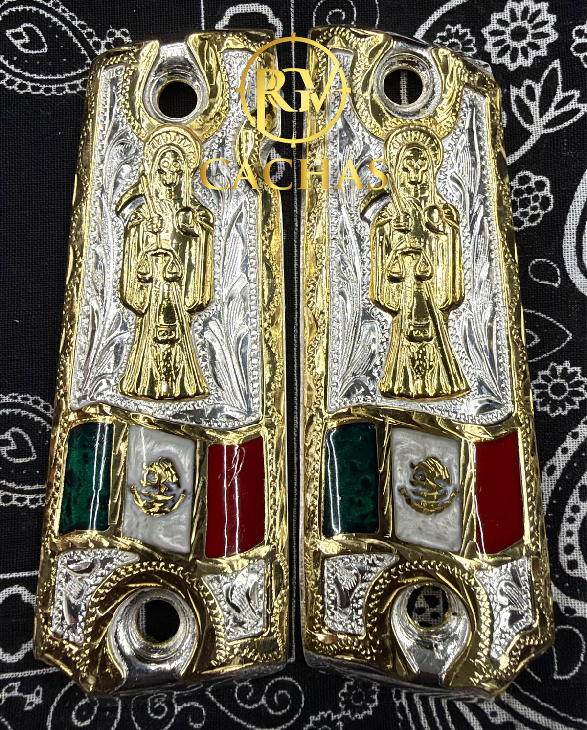 1911 Full Size Santa Muerte Mexico Grips