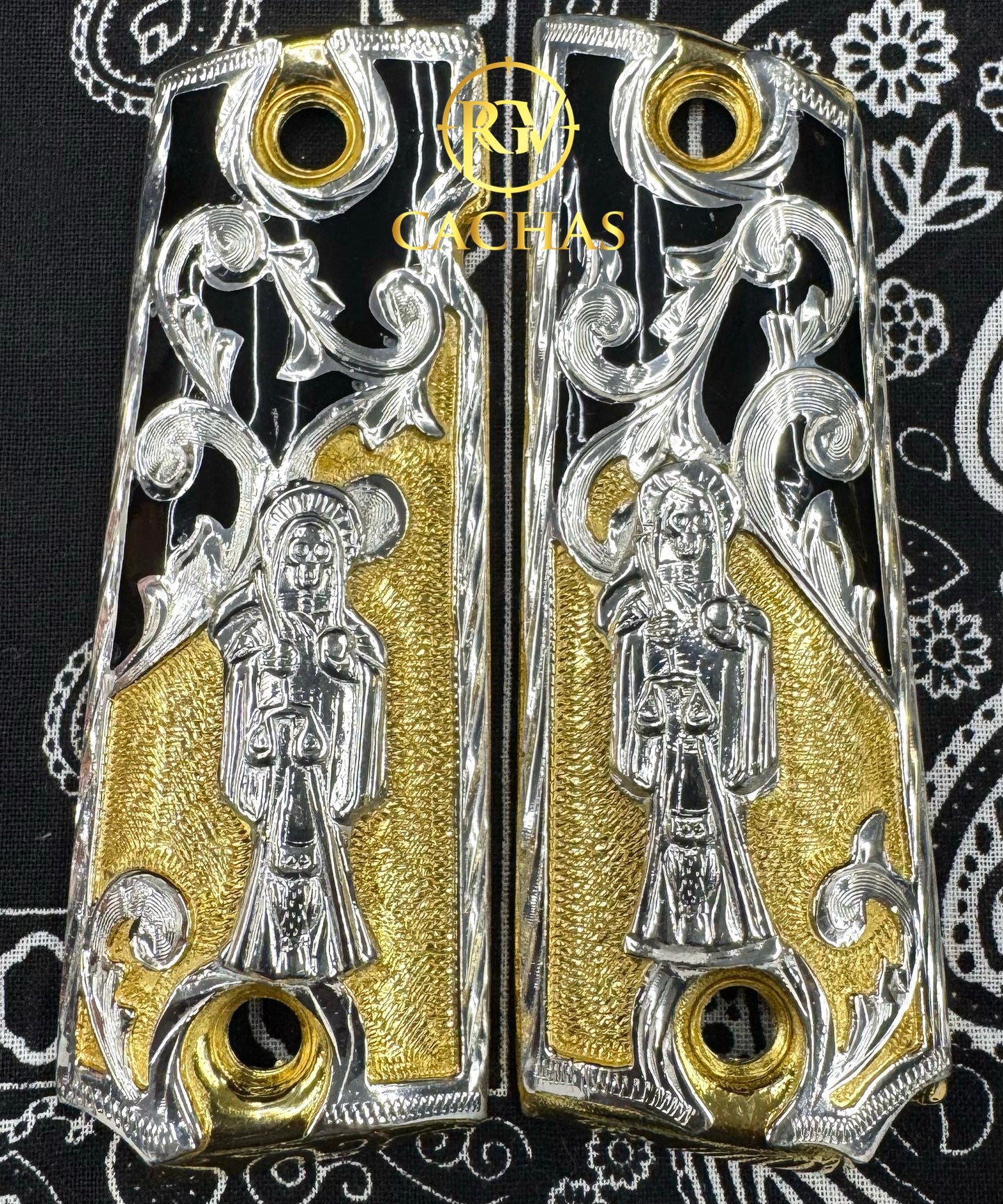 1911 Full Size Santa Muerte Grips