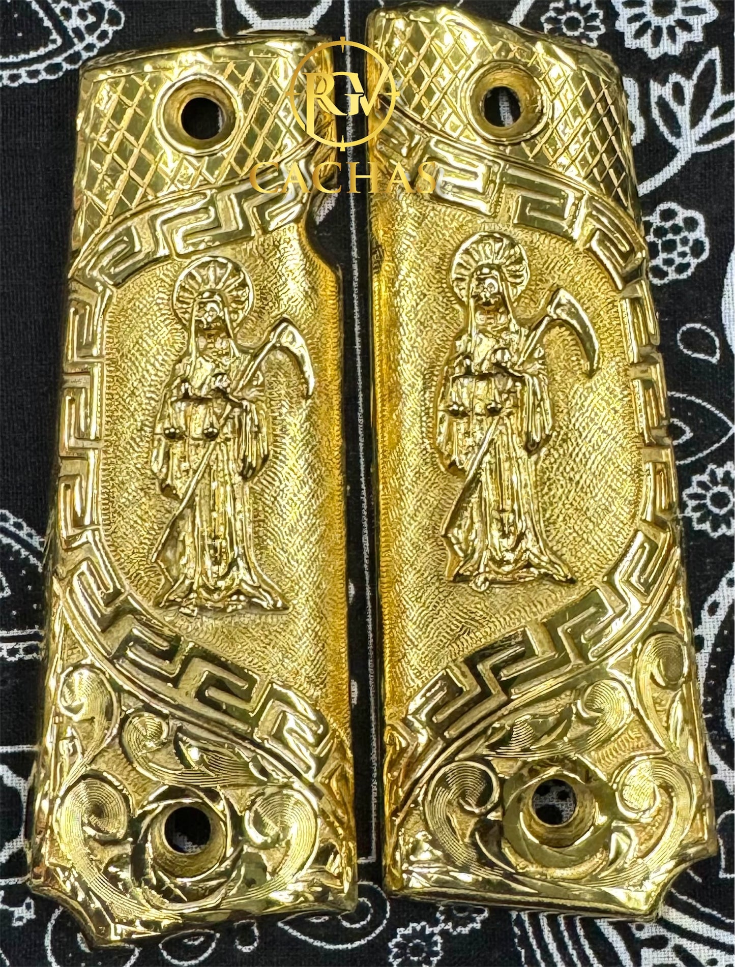 1911 Full Size Santa Muerte Greek Grips