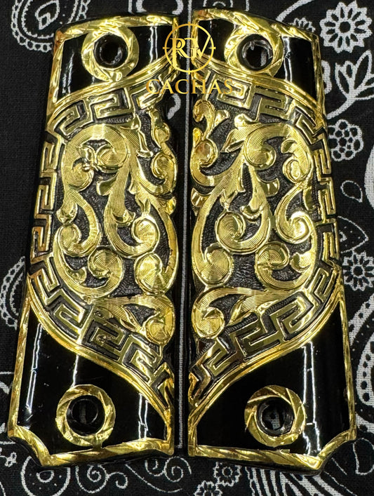 1911 Full Size Scroll Greek Grips