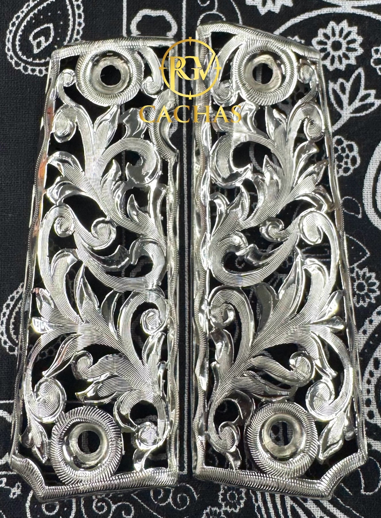 1911 Full Size Hollow Cut Scroll Grips