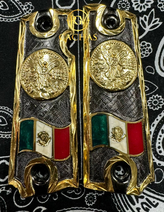 1911 Full Size Centenario Mexico Flag Grips