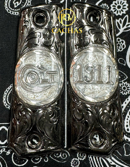 1911 Full Size Colt 1911 Logo Scroll Grips