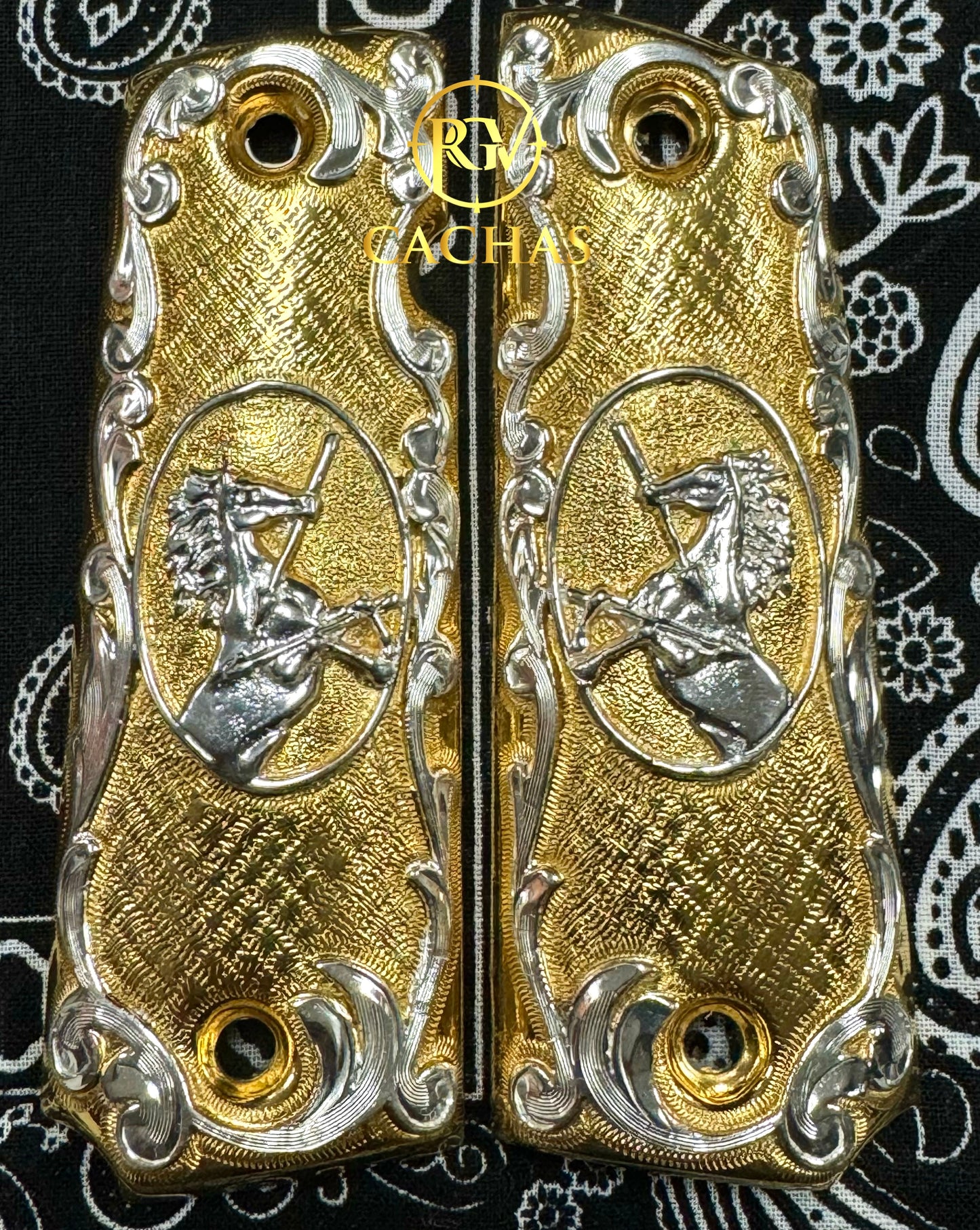 1911 Full Size Horse Scroll Work Grips
