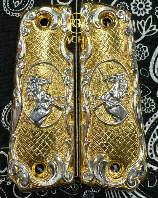 1911 Full Size Horse Scroll Work Grips