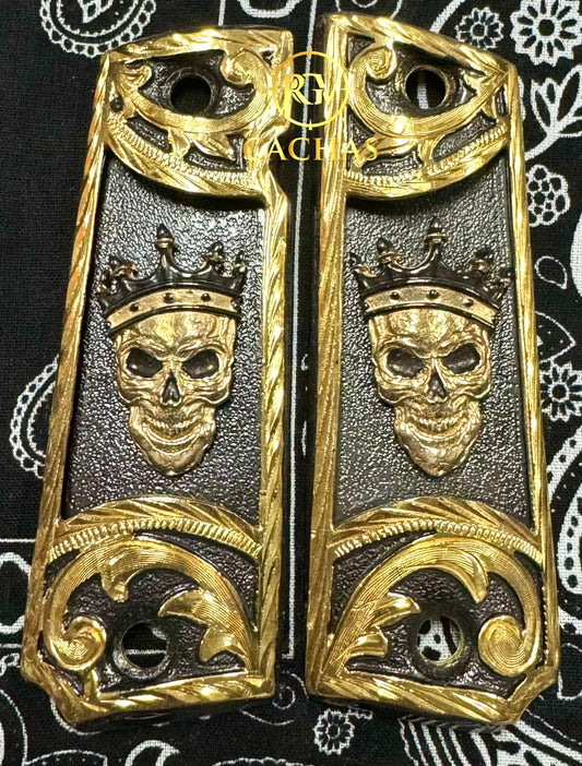 1911 Full Size Skull Crown Grips