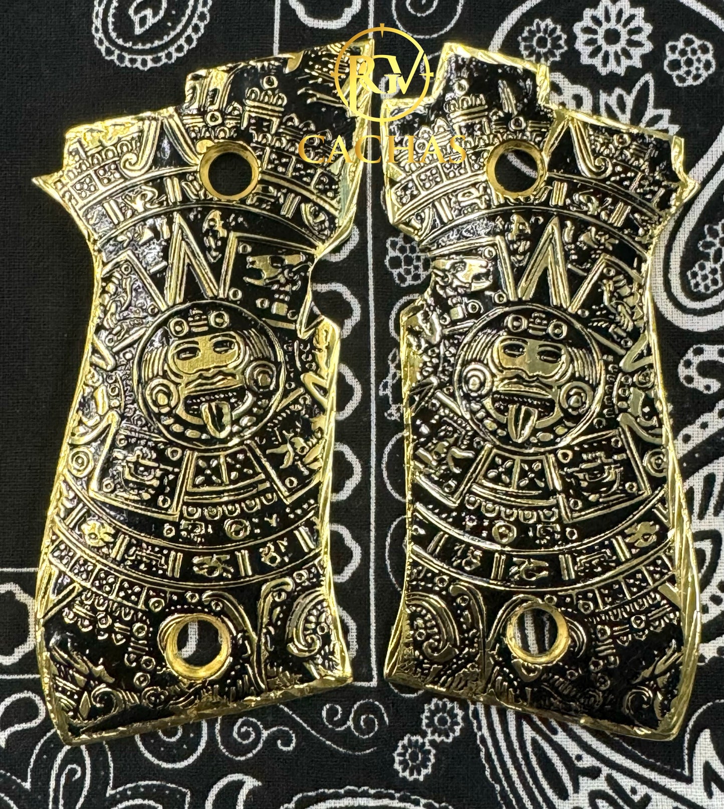 Beretta 380 Cheetah Calendario Azteca Grips