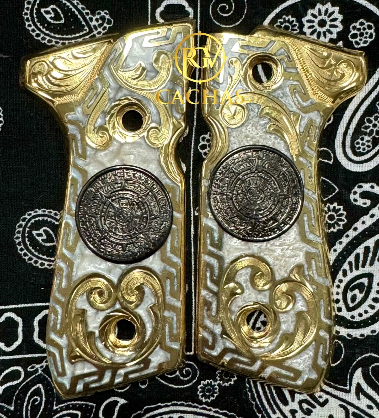 Beretta 92FS/96 Calendario Azteca Grips
