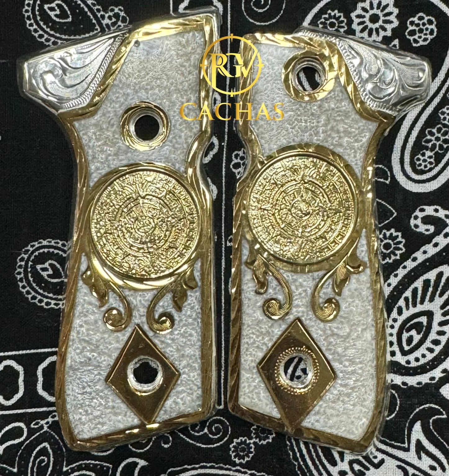 Beretta 92FS/96 Calendario Azteca Grips