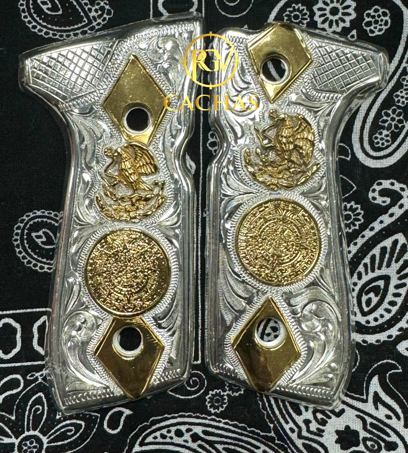 Beretta 92FS/96 Calendario Azteca Mexican Eagle Grips