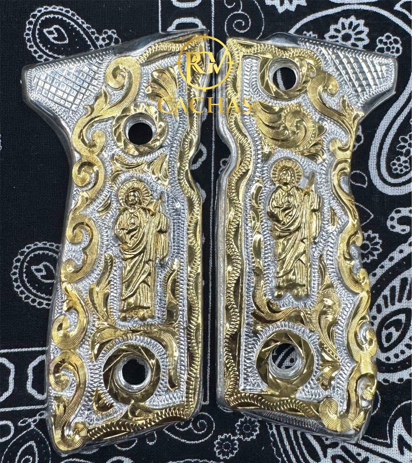 Beretta 92FS/96 San Judas Scroll Grips