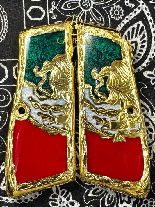 Browning Hi Power Mexico Flag Eagle Grips