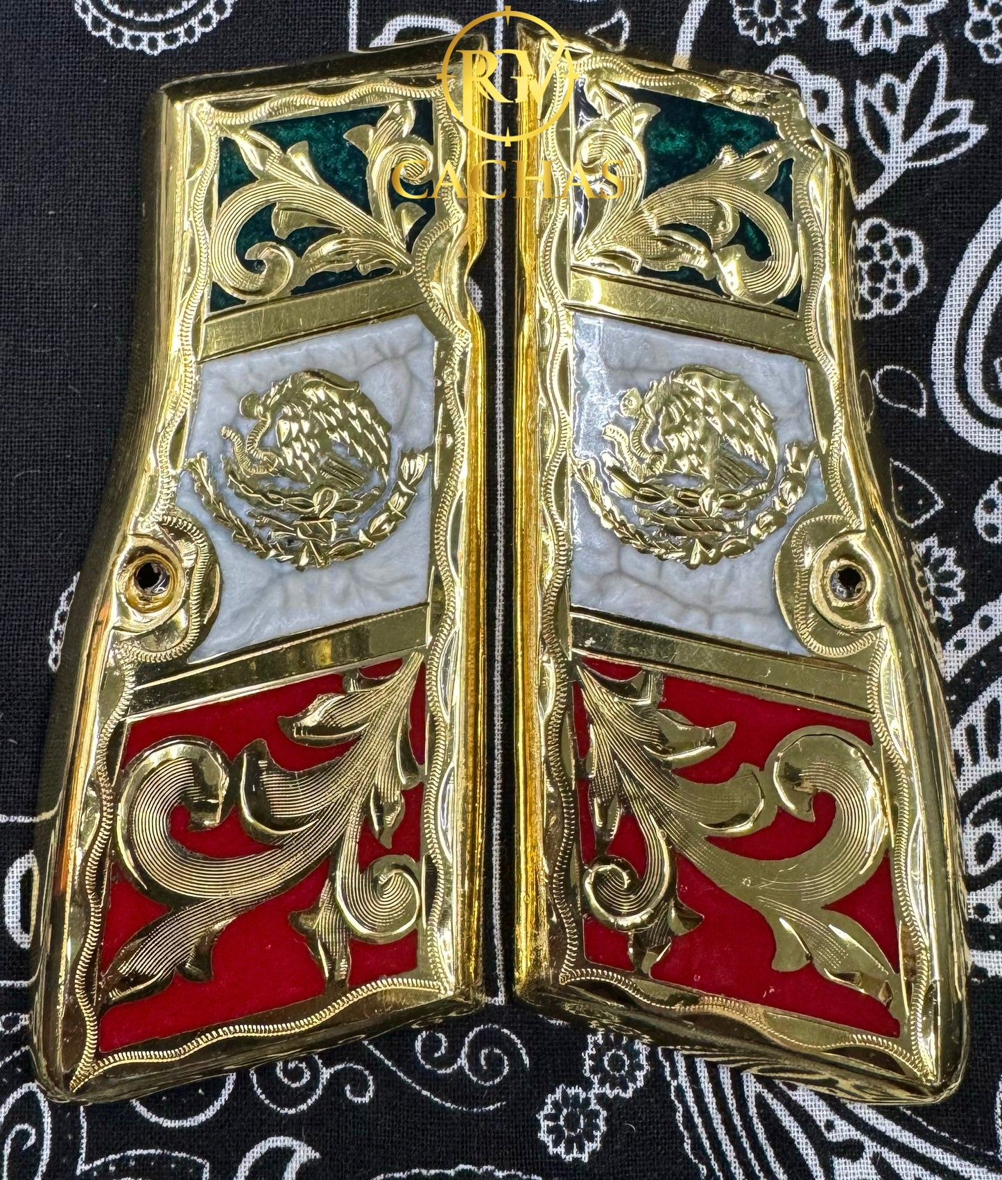 Browning Hi Power Mexico Flag Eagle Grips