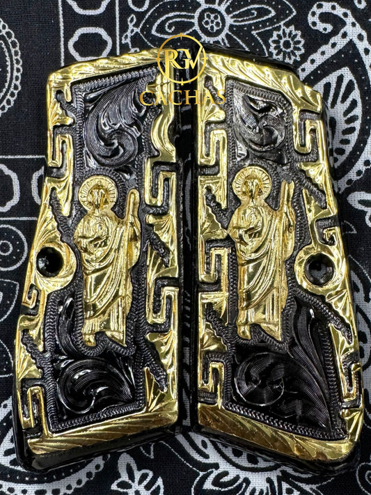 Browning Hi Power San Judas Greek Border Grips