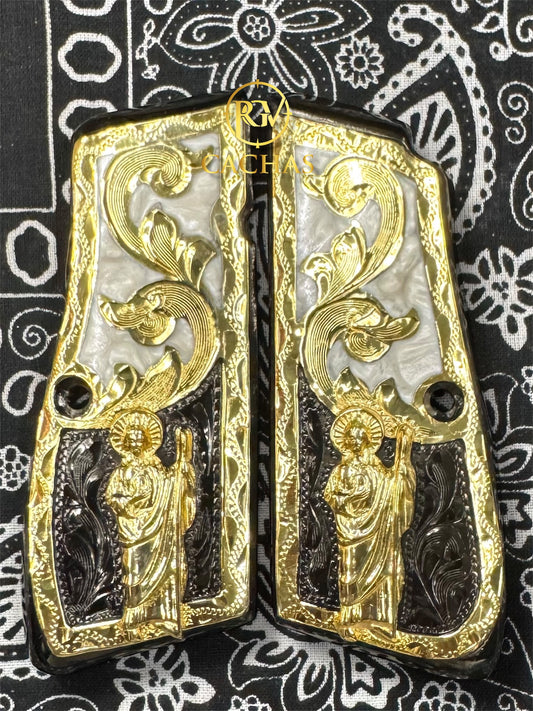 Browning Hi Power San Judas Scroll Grips