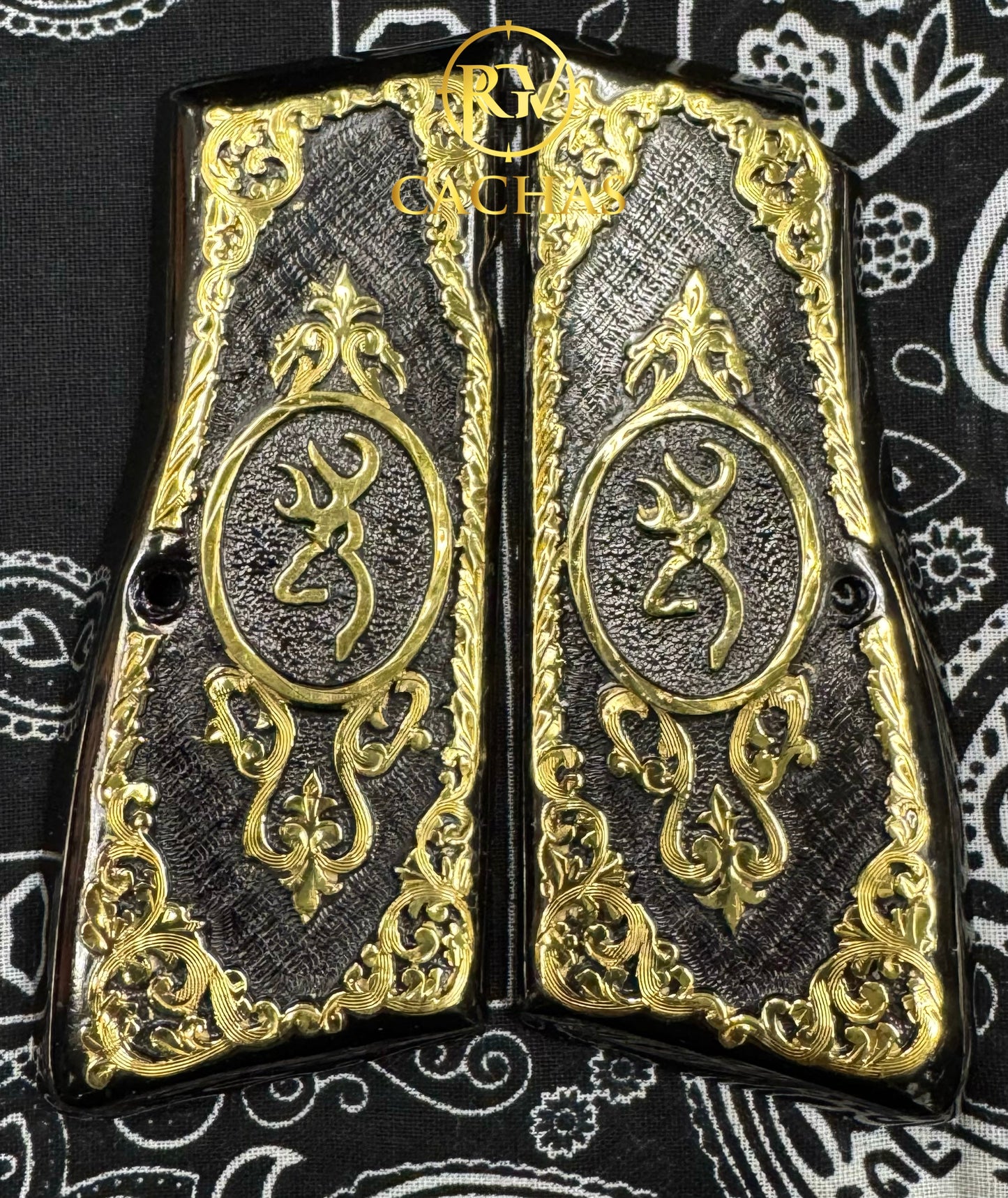 Browning Hi Power Scroll Grips