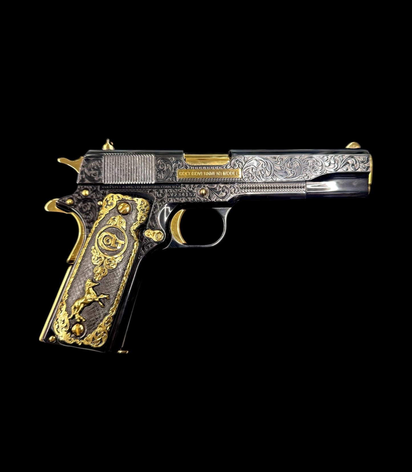 Colt 1911 Government 38 Super high polish blued