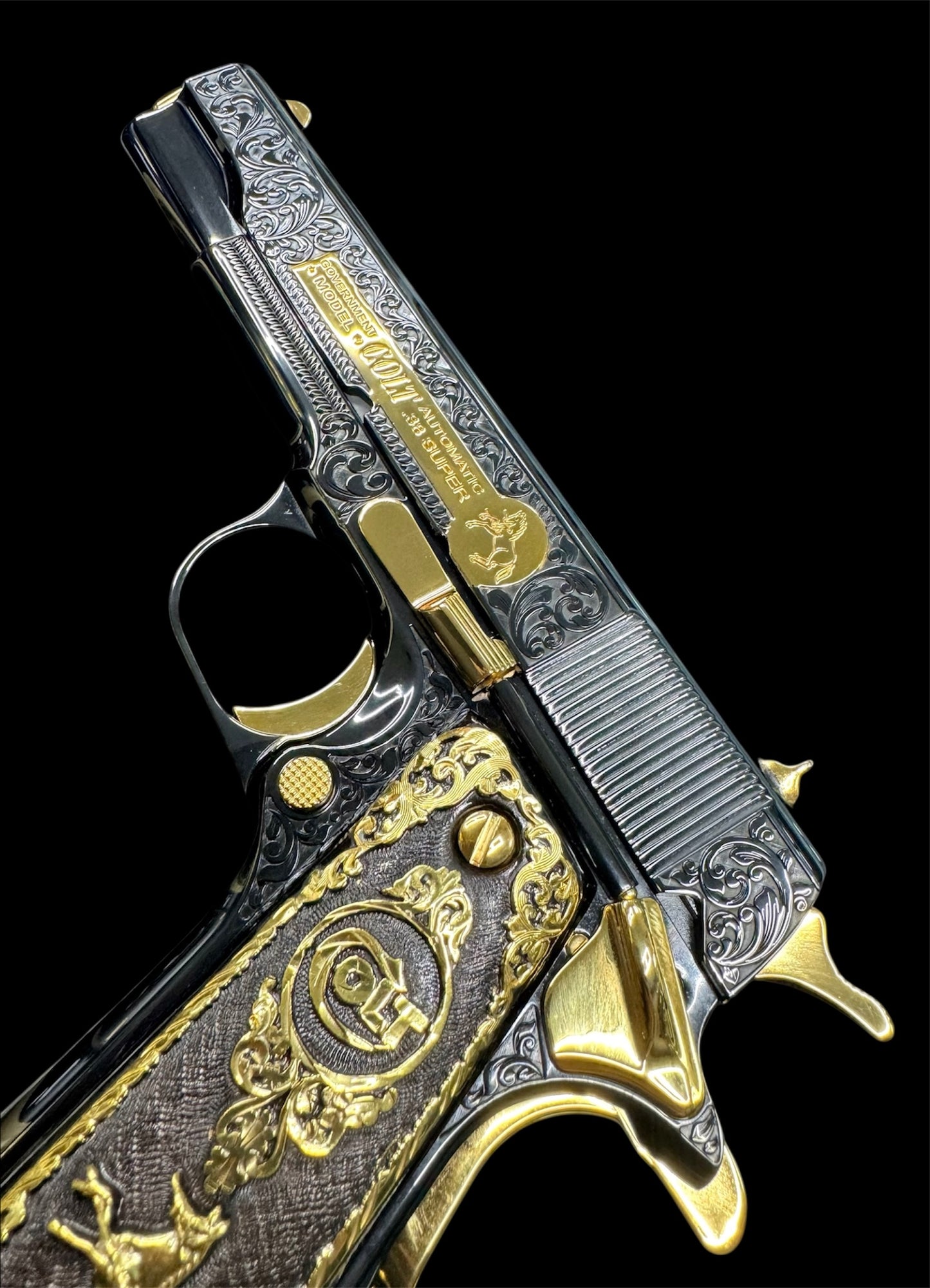 Colt 1911 Government 38 Super high polish blued