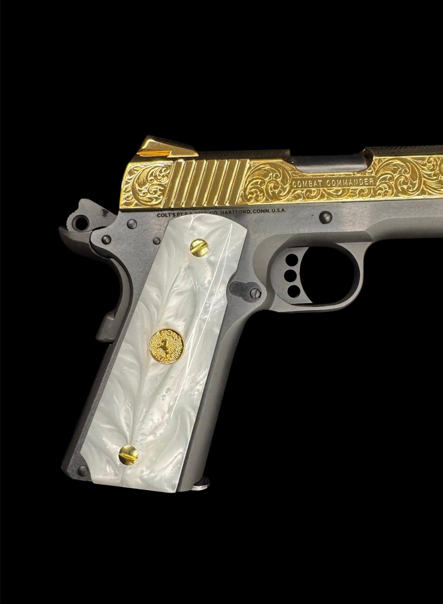 Colt 1911 38 Super Commander Model Scrolls