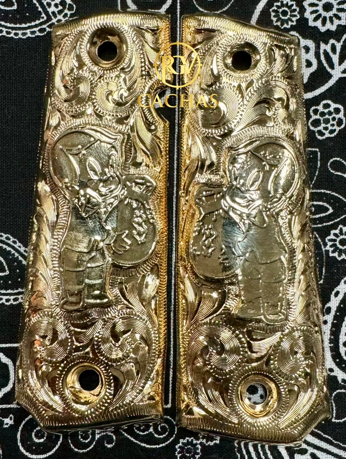 1911 Full Size Richie Rich Scroll Grips