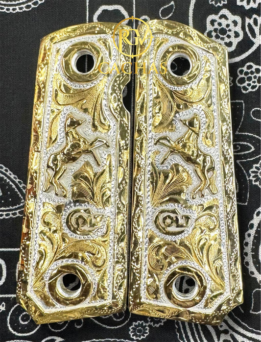 1911 Compact Size Colt Logo Horse Grips