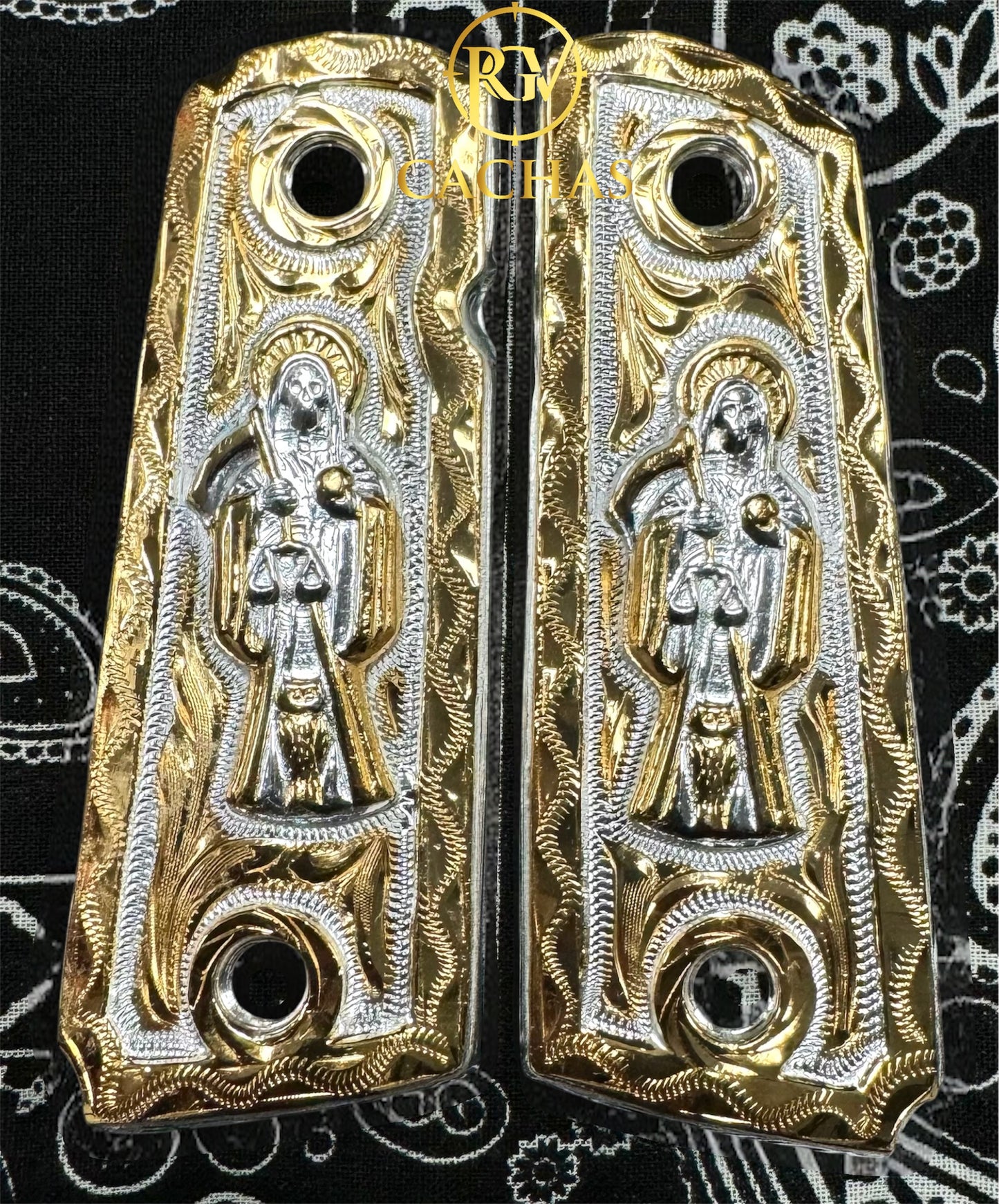 1911 Compact Size Santa Muerte Grips