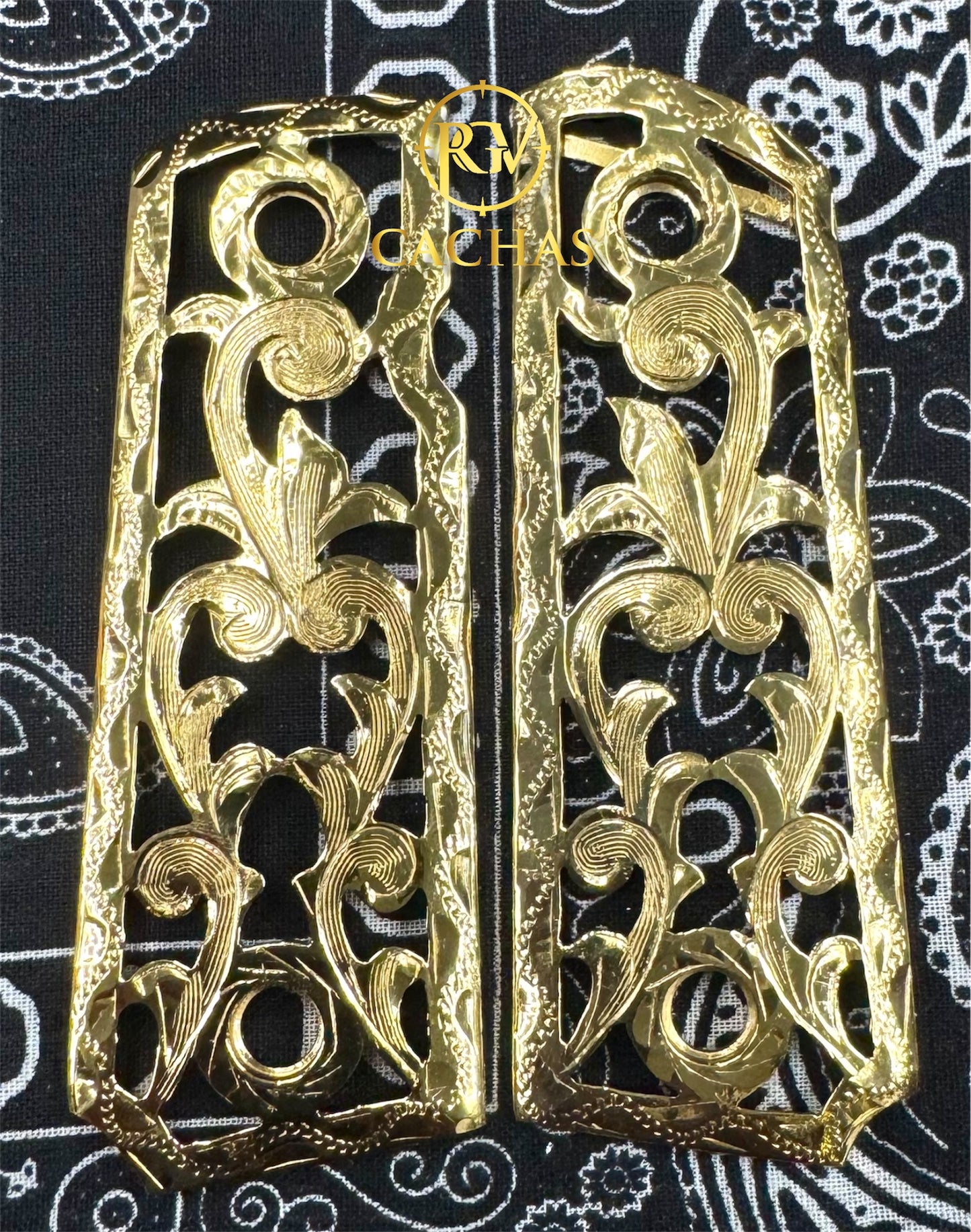 1911 Compact Size Hollow Cut Scroll Grips